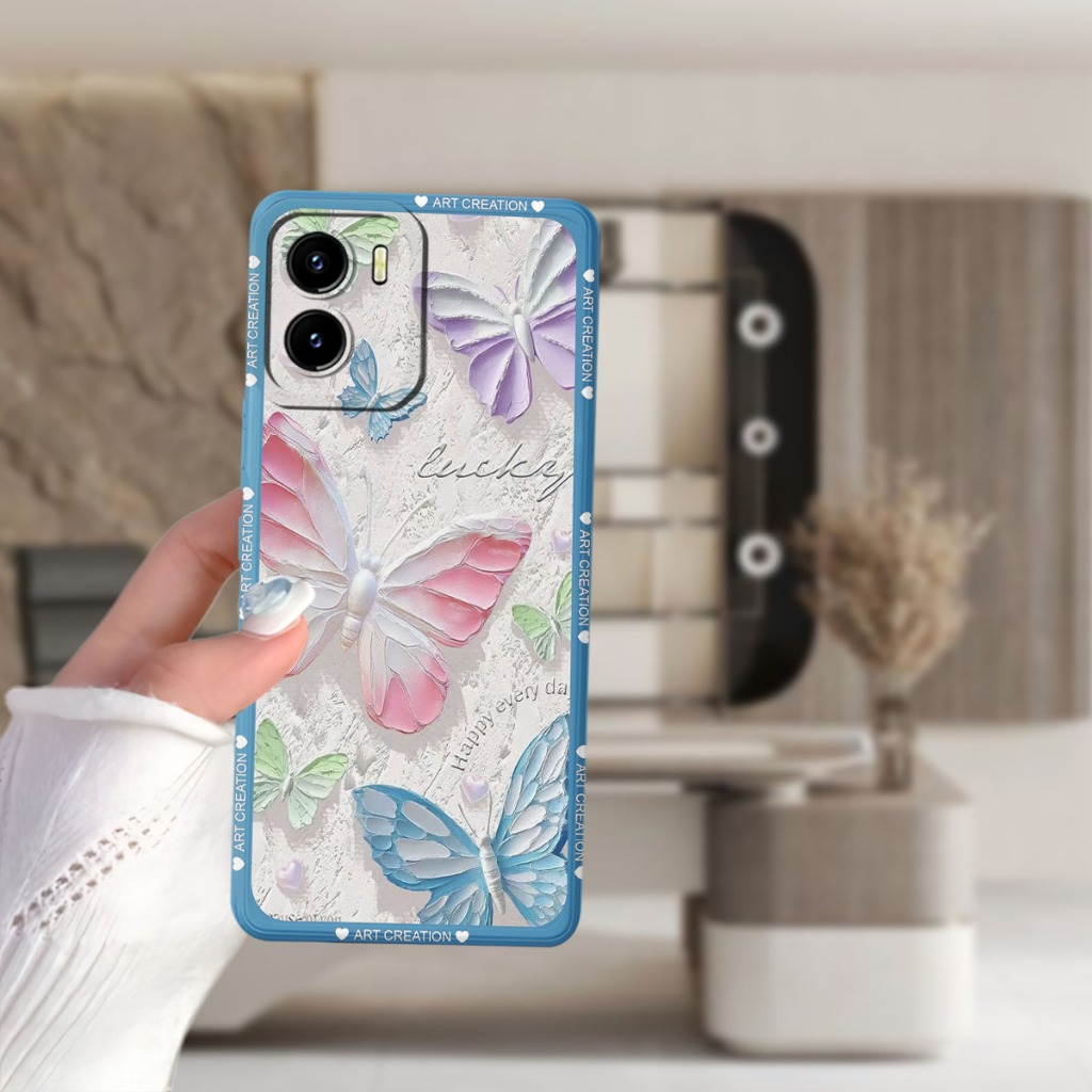 เคส Vivo Y15s - Vivo Y01 - Vivo Y01A Fashion Case Softcase Macaron Protect Camera Kesing Hp Casing H