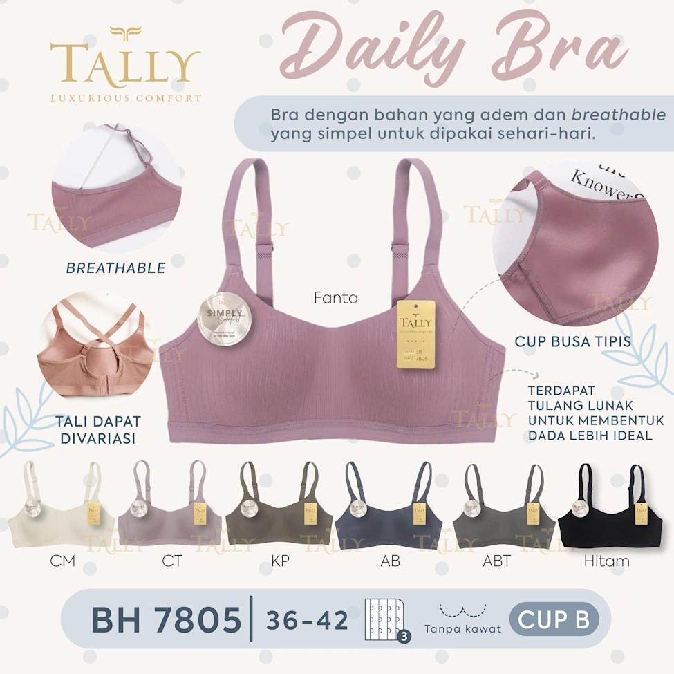 YANTI98 - BH BRA TALLY 7805 - Tally Bra Bh Kemben 7805 I Cup B/CI Thin Foam I No Wire I Hook 3 I Siz