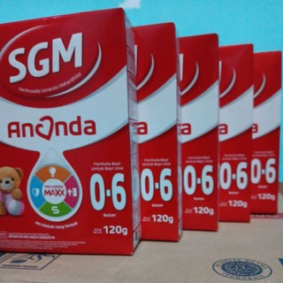 Sgm Ananda 0-6 600 gr (Kemasan 120 gr x 5 pcs). Exp 2028