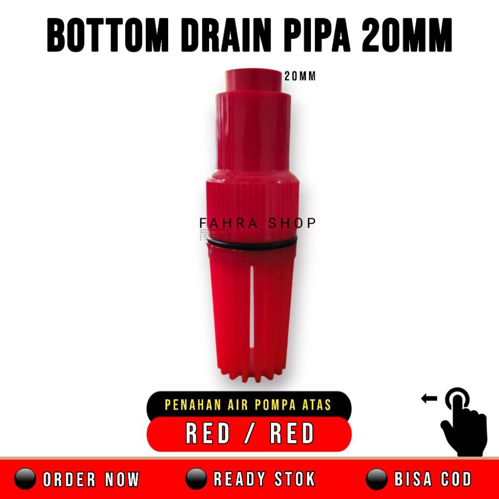 MERAH เครื่องกรองน้ําตู้ปลา Bottem สีแดง | รีเทนเนอร์น้ําปั๊มด้านบน ขนาด20มม