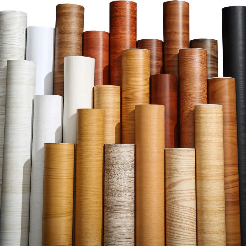 WOODEN MOTIF สติ๊กเกอร์ติดผนัง ชุดวอลเปเปอร์ สําหรับ LIVING ROOM, BEDROOM, FURNITURE