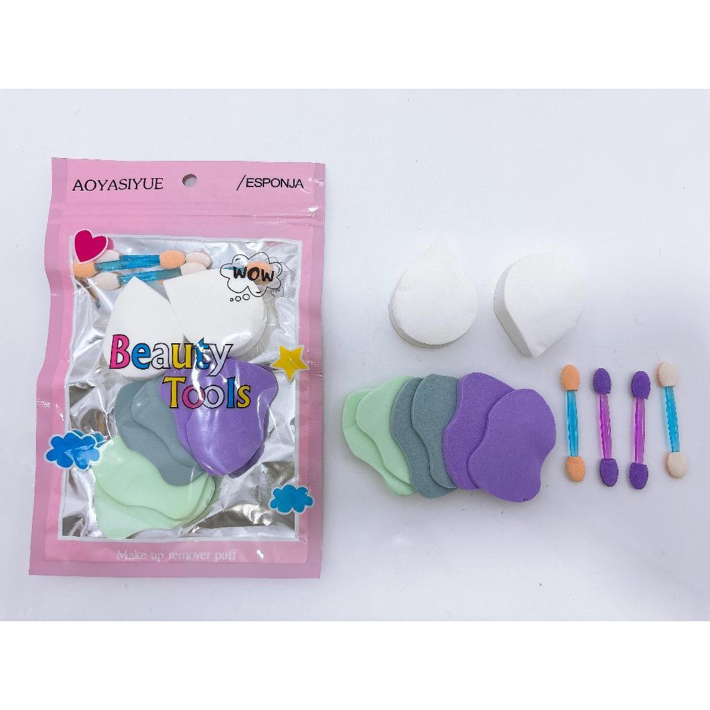 (RETAIL) ชุดฟองน้ําแต่งหน้า 3 เครื่องมือเสริมความงาม wow 12in1