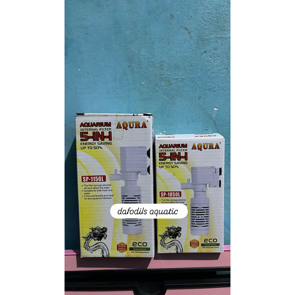 ปั๊มกรองภายในตู้ปลา ปั๊มจุ่มตู้ปลา 5in1 AQURA SP-1050 / SP-1150L