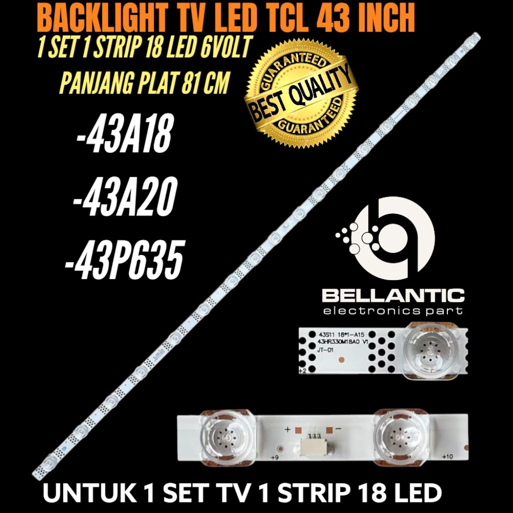 TCL 43 นิ้ว LED TV BACKLIGHT 43A18-43A20- 43P635 TCL LED TV BACKLIGHT