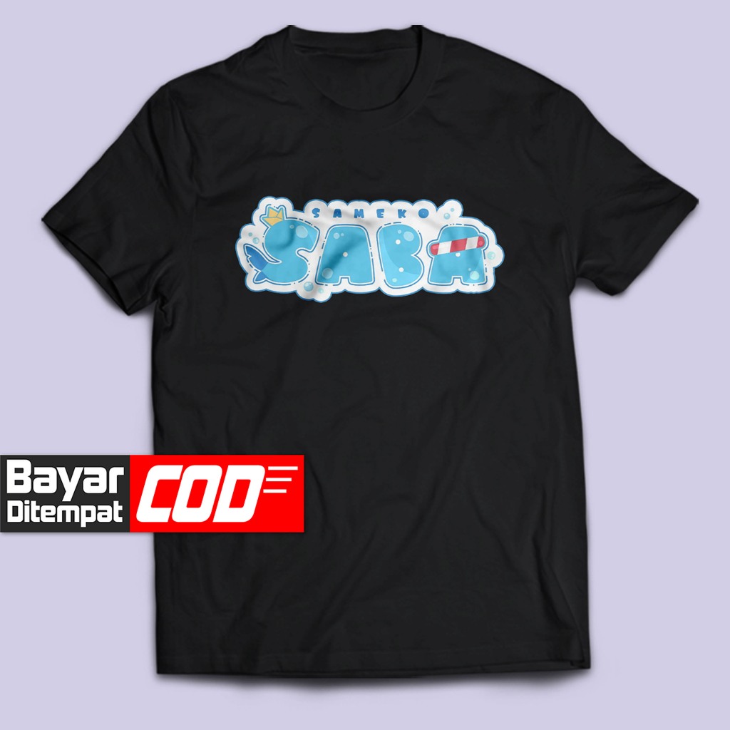 อะนิเมะเสื้อยืด Vtuber SAMKO SABA โลโก้ Tshirt Unisex ญี่ปุ่น WIBU BRAIN CLOTHES