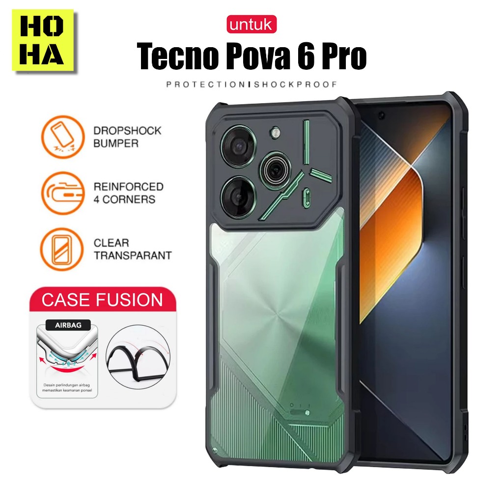 เคส Tecno Pova 6 5G / เคส Pova 6 Pro 5G Fusion เกราะกันกระแทก Slim โปร่งใส