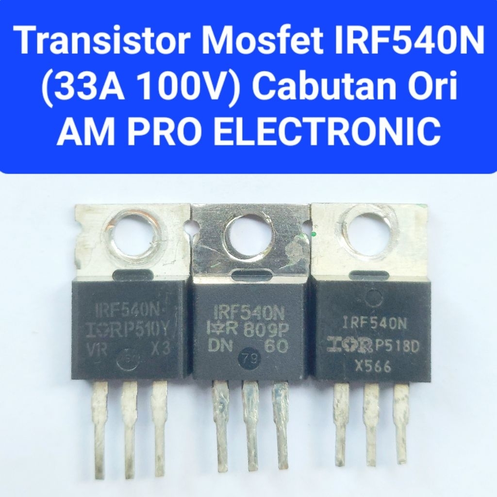 ทรานซิสเตอร์ Mosfet IRF540N Original Pull Fet IRF540N 33A 100V Mosfet IRF 540 ขนาดเล็ก