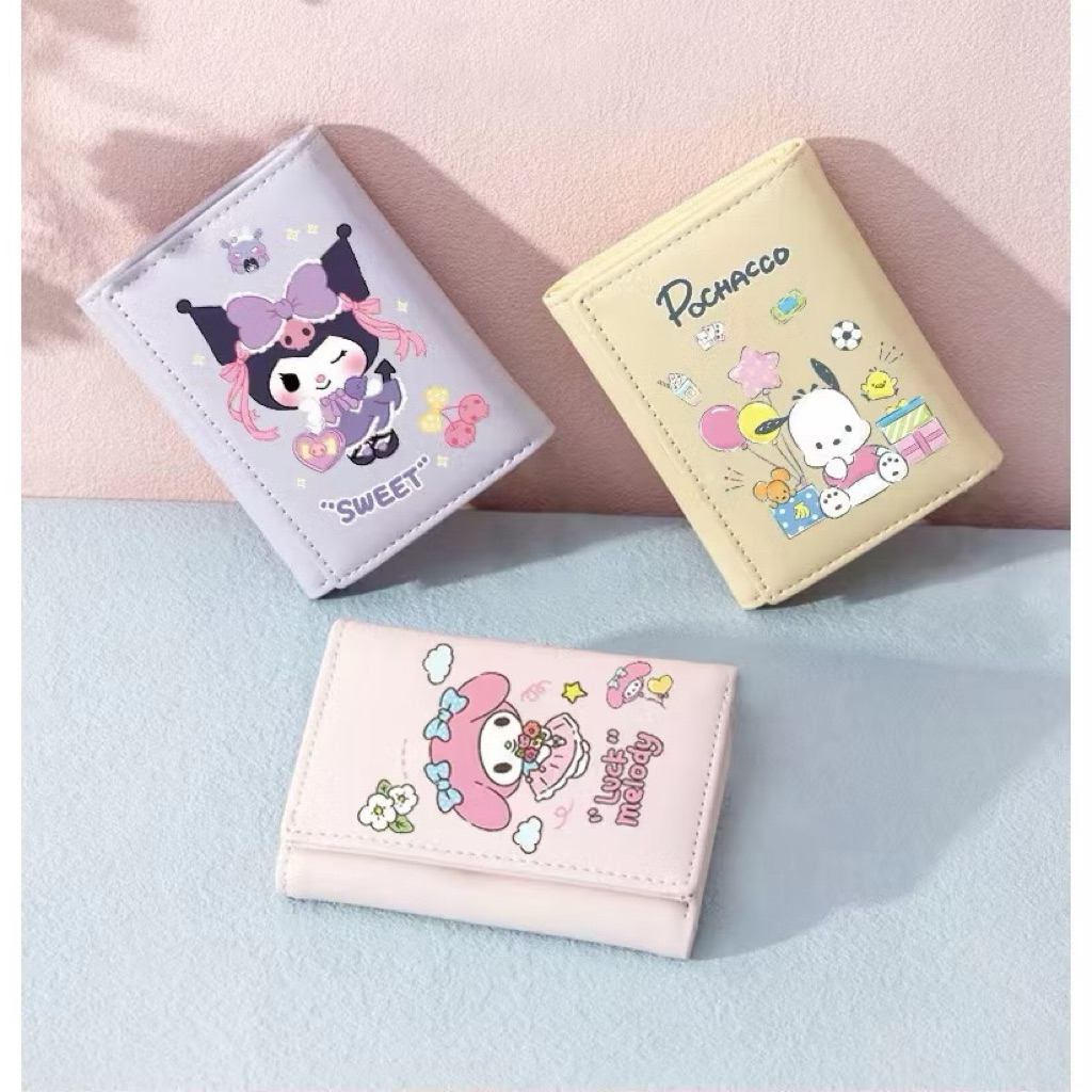 Kuromi Cinnamoroll My Melody Wallet sanrio Folding Wallet