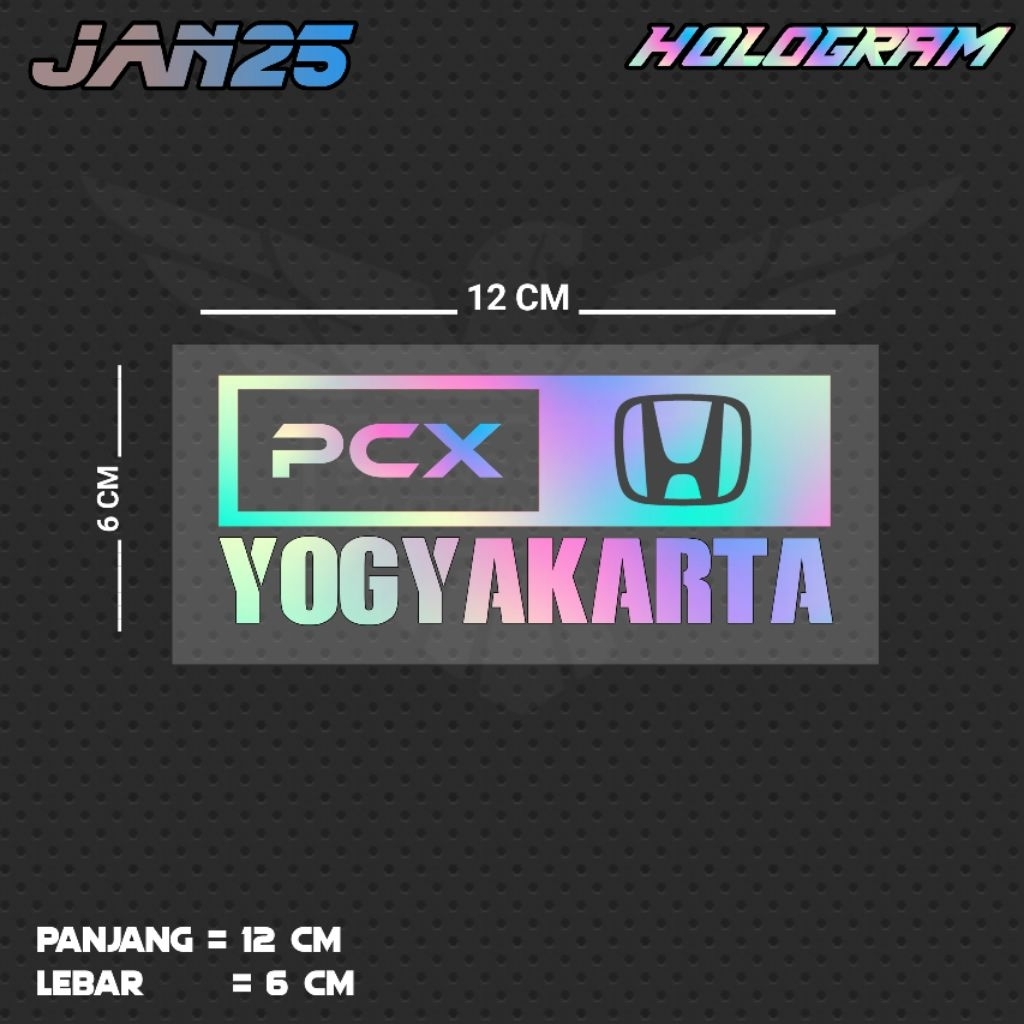 สติ๊กเกอร์ตัด PCX YOGYAKARTA / JAN25 YGT