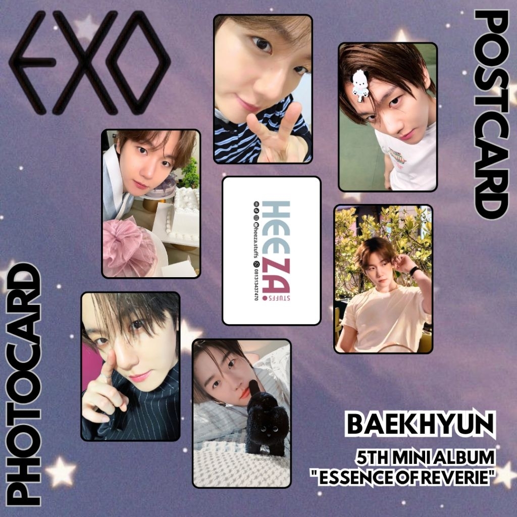 โฟโต้การ์ดภายนอกและการ์ดไปรษณีย์ | Baekhyun - อัลบั้ม Essence of Reverie Edition | ทางเลือกฟรี/กําหน