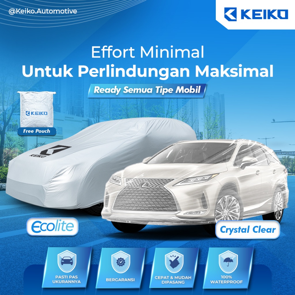 พลาสติกใสหนาผ้าคลุมรถคริสตัลใส & Ecolite กันน้ํา 100% กันน้ําทนทานกลางแจ้ง Bodyfit กันฝนฝุ่น Yaris C