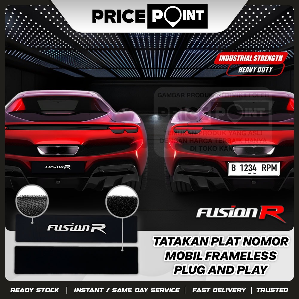 FRAMELESS FUSION R Clean Look ที่วางป้ายทะเบียนรถยนต์