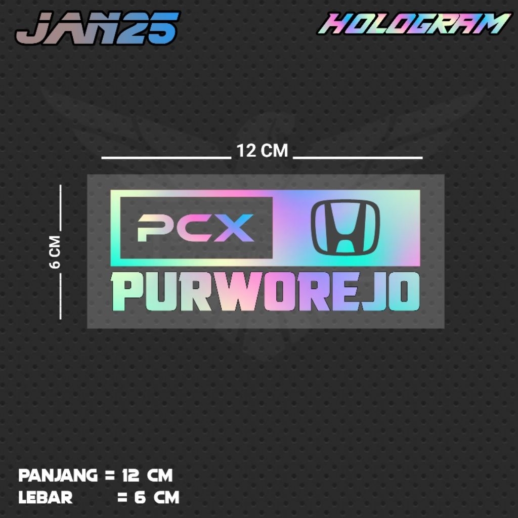 สติ๊กเกอร์ตัด PCX PURWOREJO / JAN25 JTG