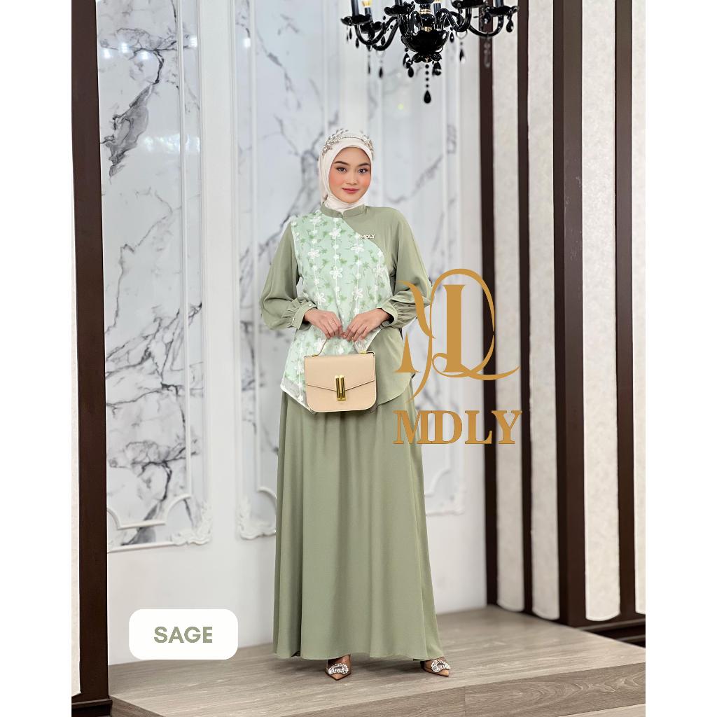 ชุดสูทผู้หญิงแฟชั่นมุสลิมล่าสุด One Set Daily Set ชุดสูทผู้หญิง Aqa set by Mdly