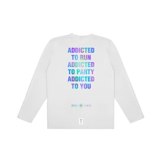 HLWN Running Unisex Long Sleeve Jersey สีขาว - Scenic 003