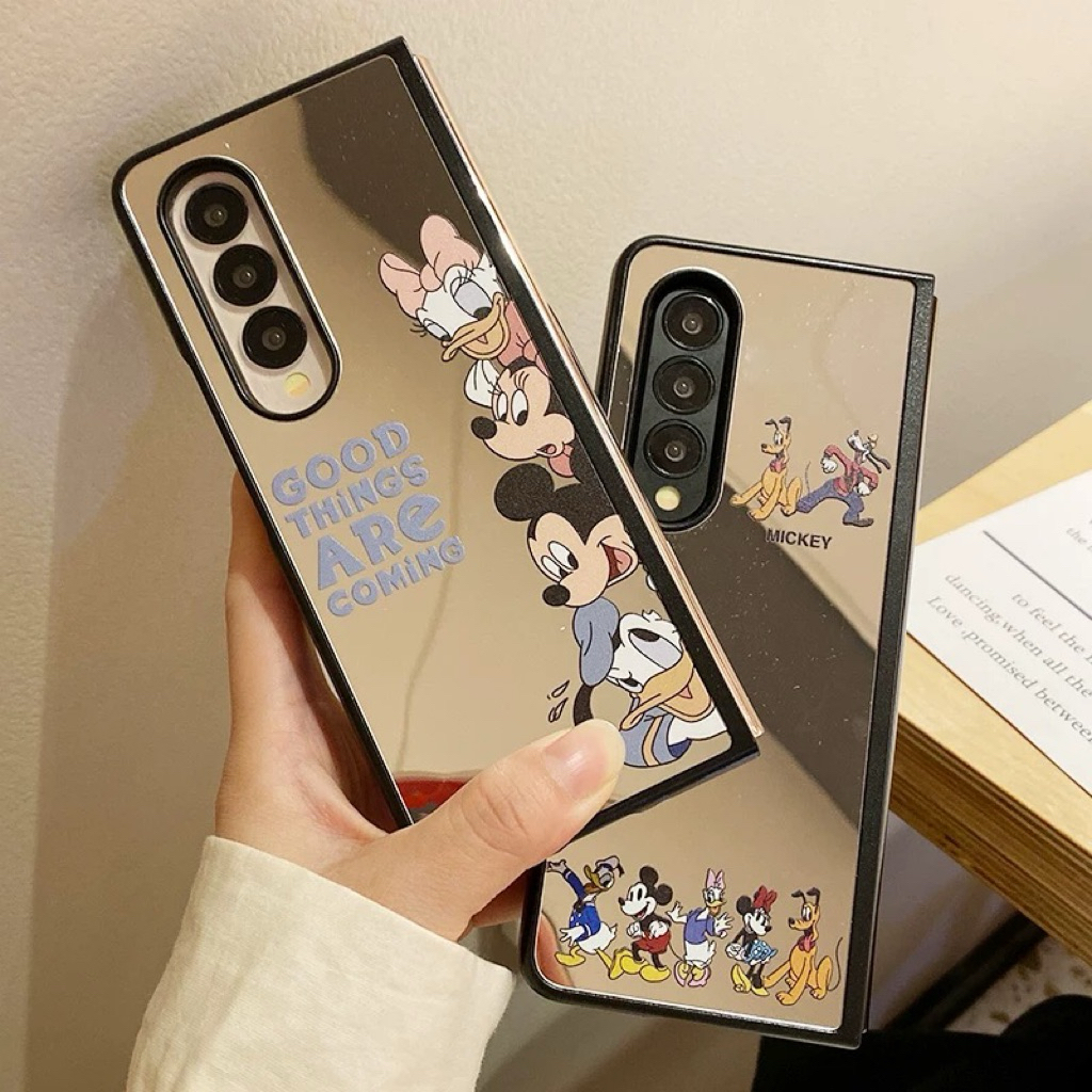 เคสใหม่ Samsung Zfold7 กระจกแก้ว Donald Duck Daisy Mickey Mouse Minnie D1sney Tale Hp น่ารักน่ารักน่