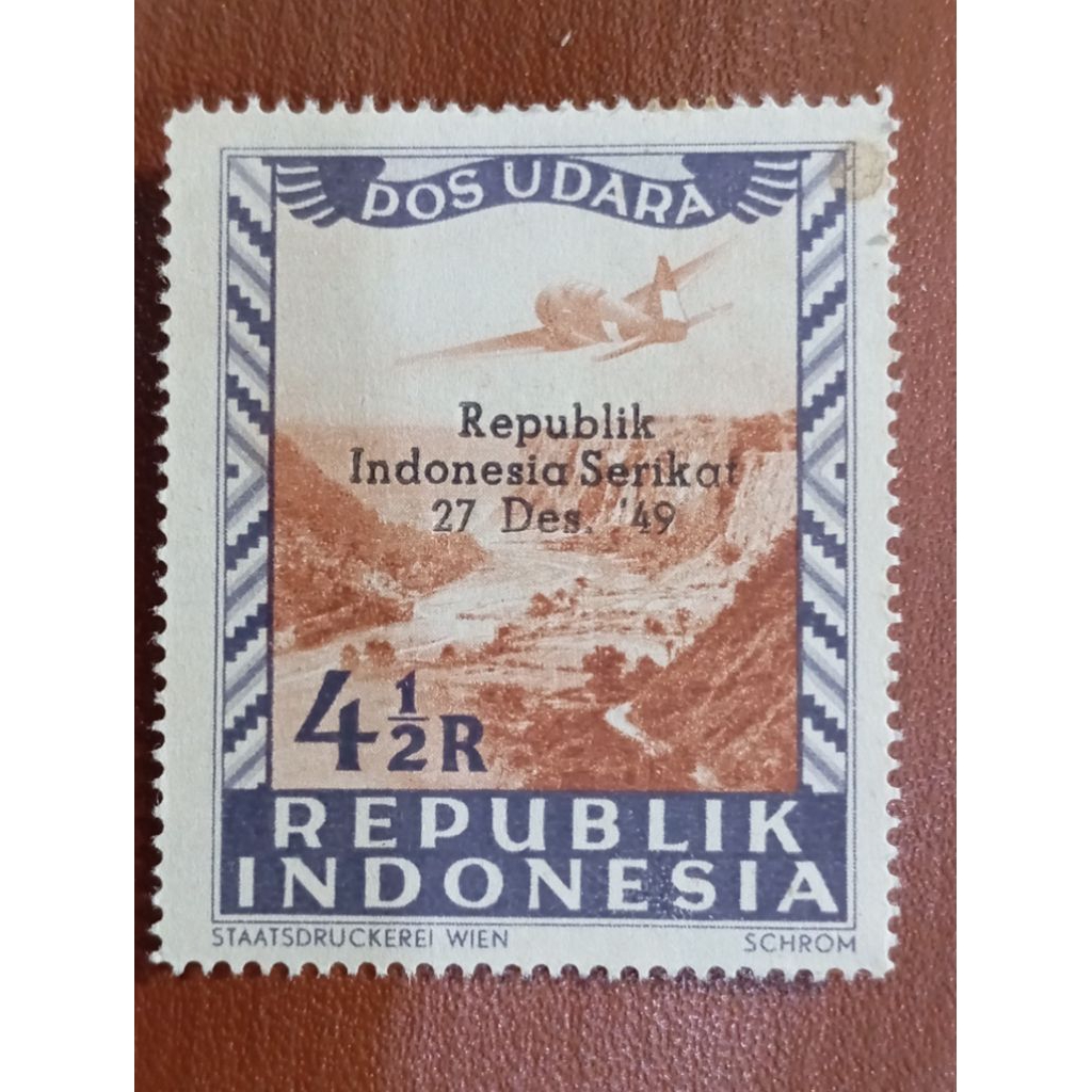 Wina Pos Air Stamp 41⁄2R Ct.Repoeblik อินโดนีเซีย Serikat 49
