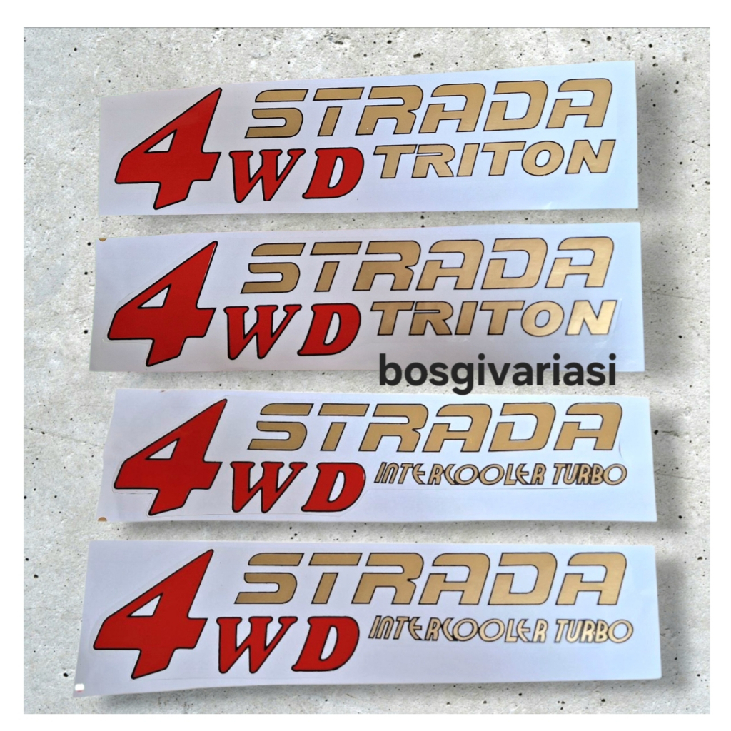 สติ๊กเกอร์ Mitsubishi Strada 4WD Triton Intercooler Turbo / สติ๊กเกอร์ 4wd Strada Triton
