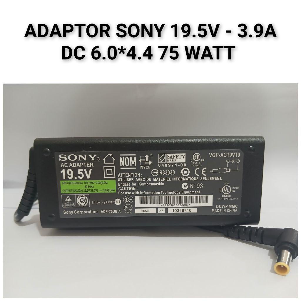 SONY 19.5V - 3.9A DC 6.0*4.4 75 วัตต์ ADAPTER