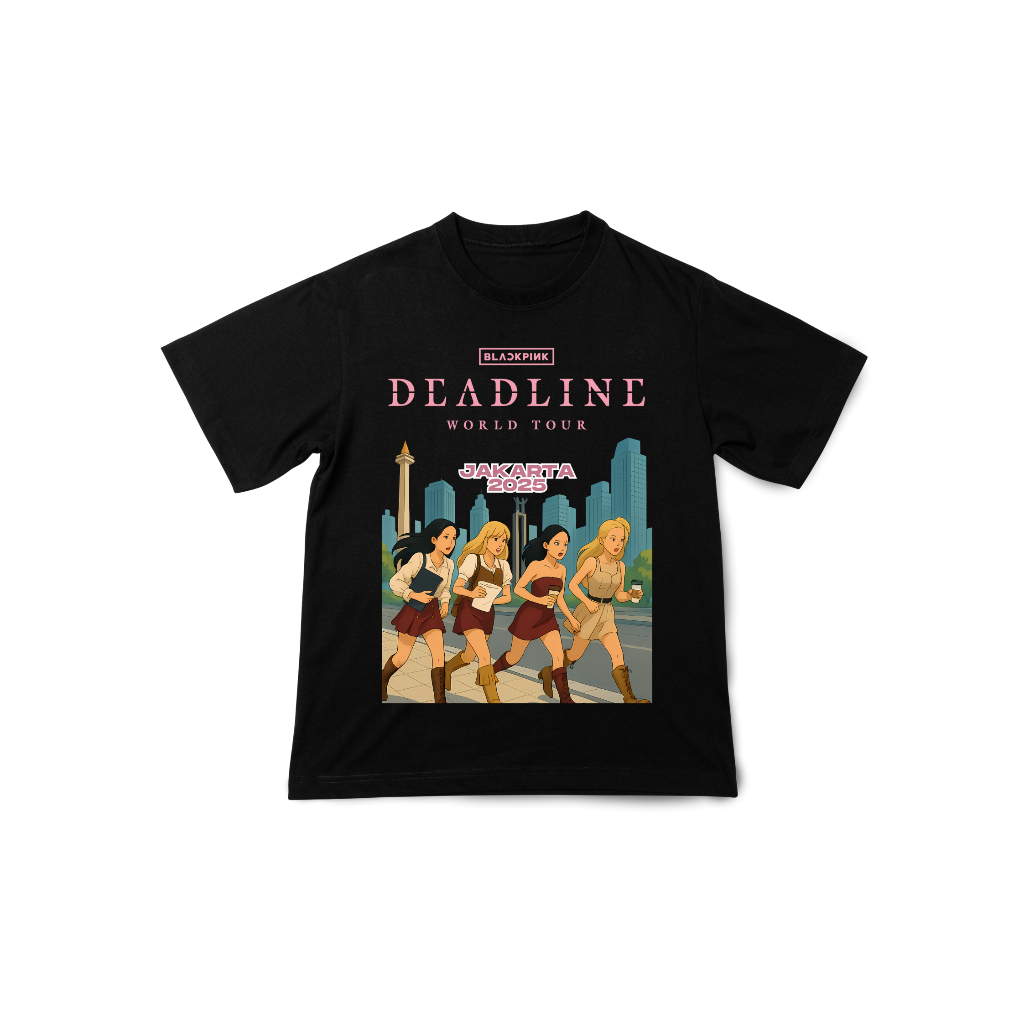 เสื้อยืด Blackpink Deadline 2025 /Trotoar/ เสื้อยืดการ์ตูน Blackpink Deadline Tour – ดีไซน์น่ารัก คุ