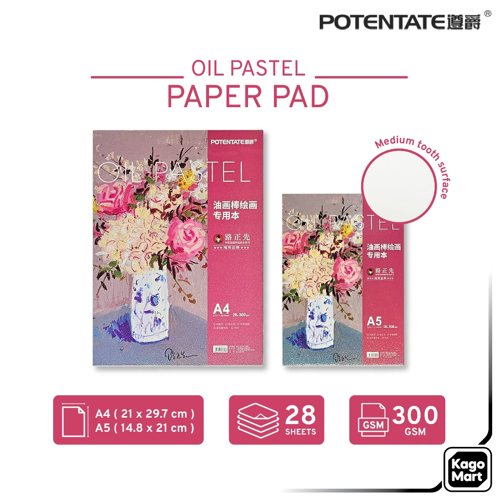 Potentate Oil Pastel Paper Pad A5 A4 Sketchpad Drawing Paper