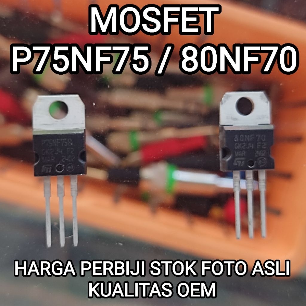 MOSFET FET 80NF70 / STP75NF75 P75NF75 75N75 80N70 75NF75 STP 75NF75 75V 80A