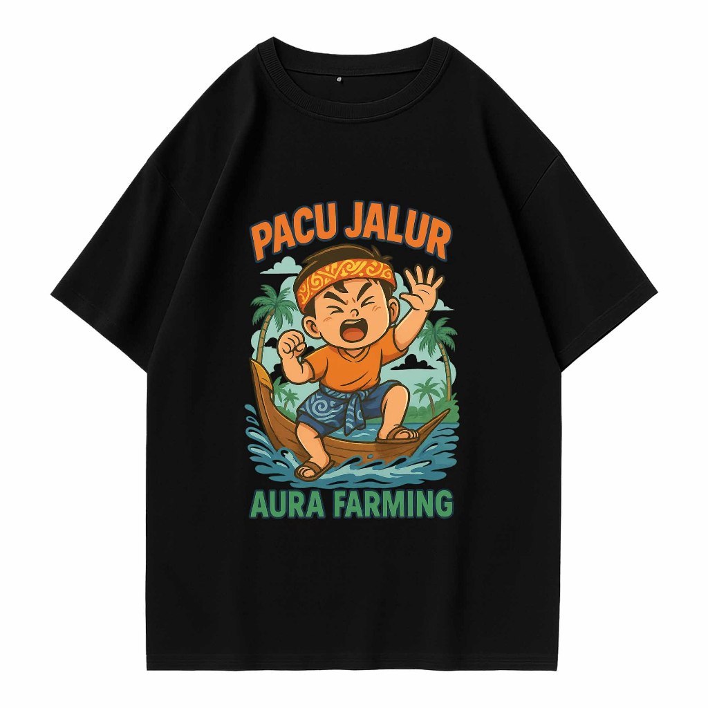 เสื้อยืด Pacu Viral Stripe สําหรับทุกเพศ | Aura Farming Style Distro Tops สําหรับผู้ชายและผู้หญิง
