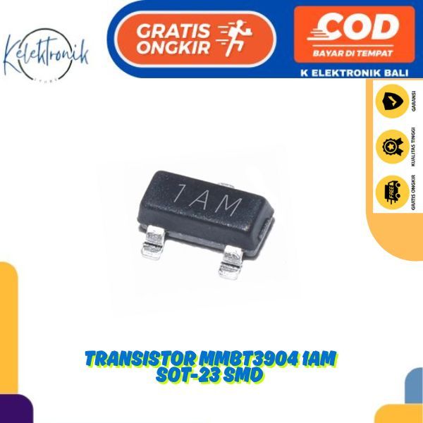 ทรานซิสเตอร์ MMBT3904 1AM SOT-23 SMD Bipolar ทรานซิสเตอร์ MMBT 3904