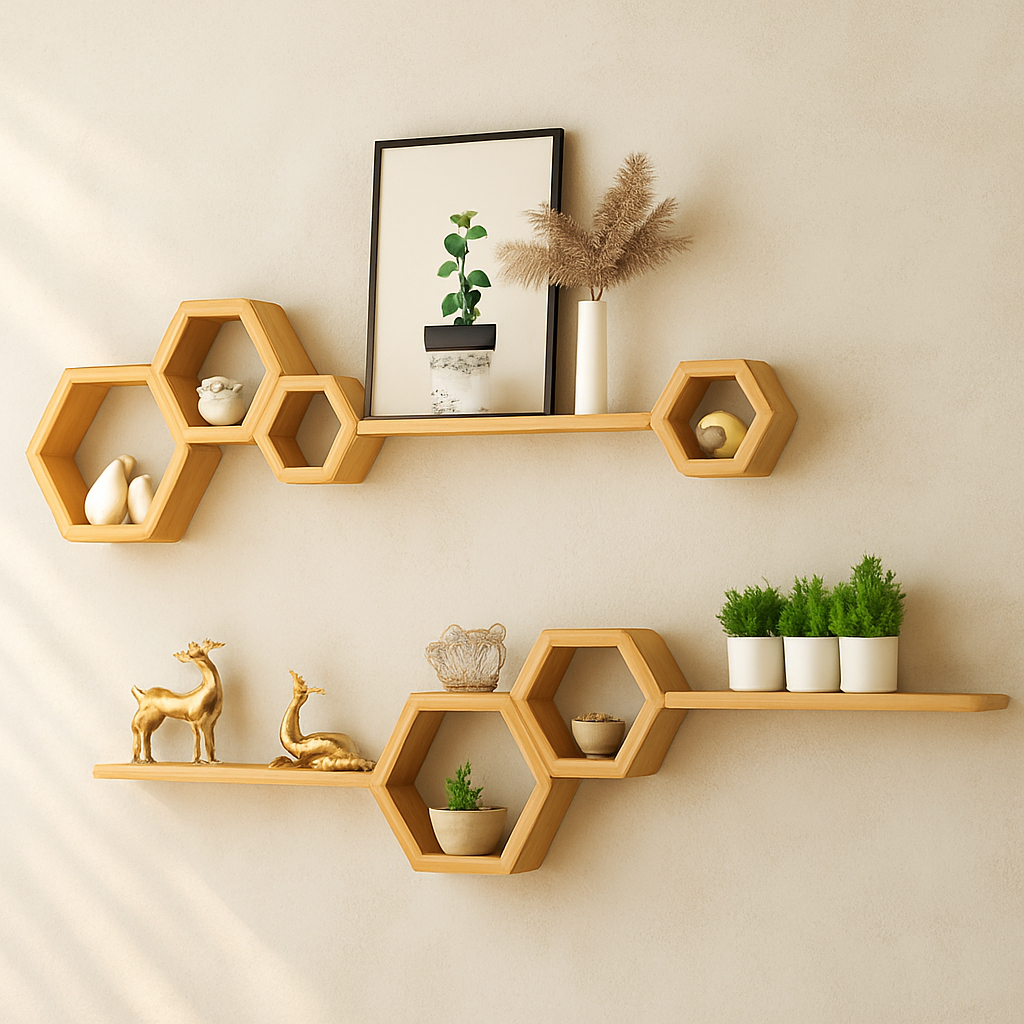 MINIMALIST WALL DECORTATIONS HEXAGONAL DECORTATIONS สําหรับ LIVING ROOMS, FAMILY ROOMS