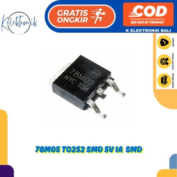 IC 78M05 TO-252 เครื่องปรับแรงดันไฟฟ้าเชิงเส้น LDO 78M05 TO252 SMD 5V 1A