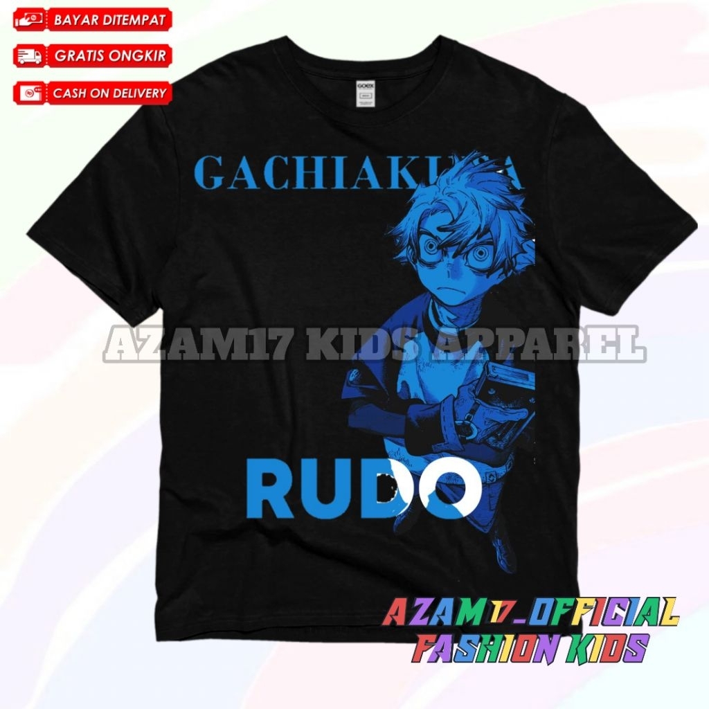 เสื้อยืดเด็ก Gachiakuta Rudo ตัวละครเสื้อผ้าเด็กชื่อฟรี / Gachiakuta อะนิเมะเสื้อยืดเด็ก Rudo Surebr