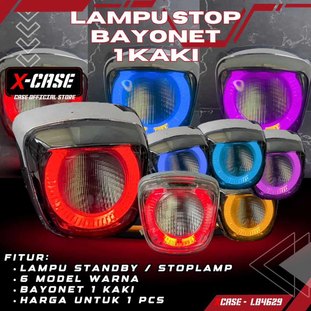 X-Case Mika Plus Led Stoplamp Vespa Sprint Primavera Iget 2015 - 2024 ใสและควัน ZDZ001