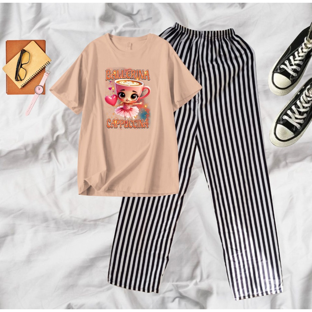 DTF STRIPED PANTS ชุดสตรี