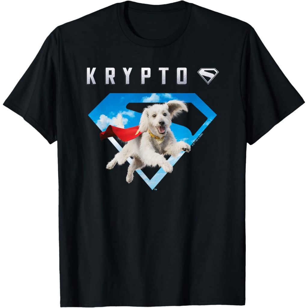 เสื้อยืดเด็กและผู้ใหญ่ Ambers 24s Superman (2025 ภาพยนตร์) เสื้อยืด Krypto Sky Shield Cotton Combed