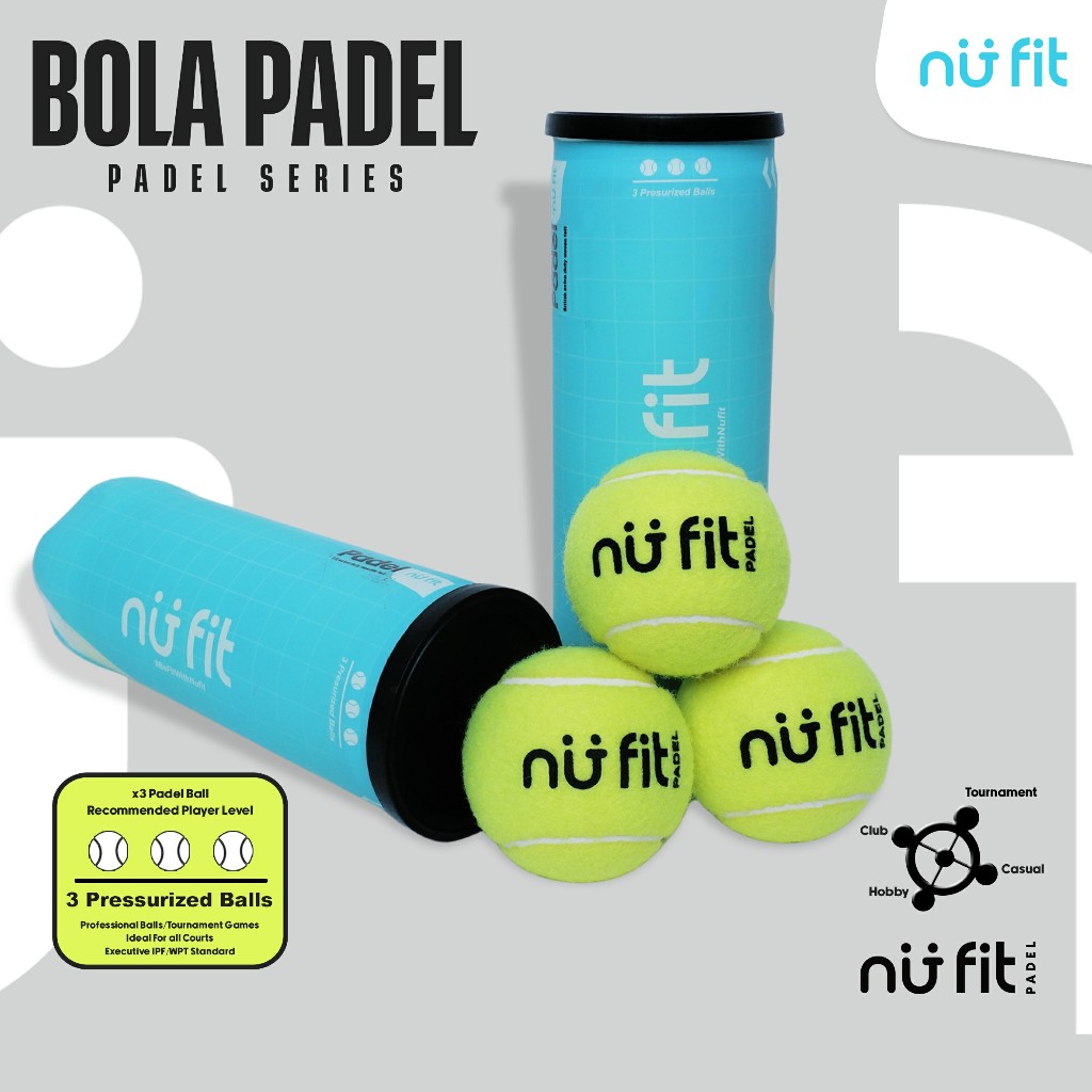 Nu Fit - PADEL Balls - PADEL Balls CONTENTS 3 - Pressure PADEL BALL - PADEL BALL Pro - PADEL BALL