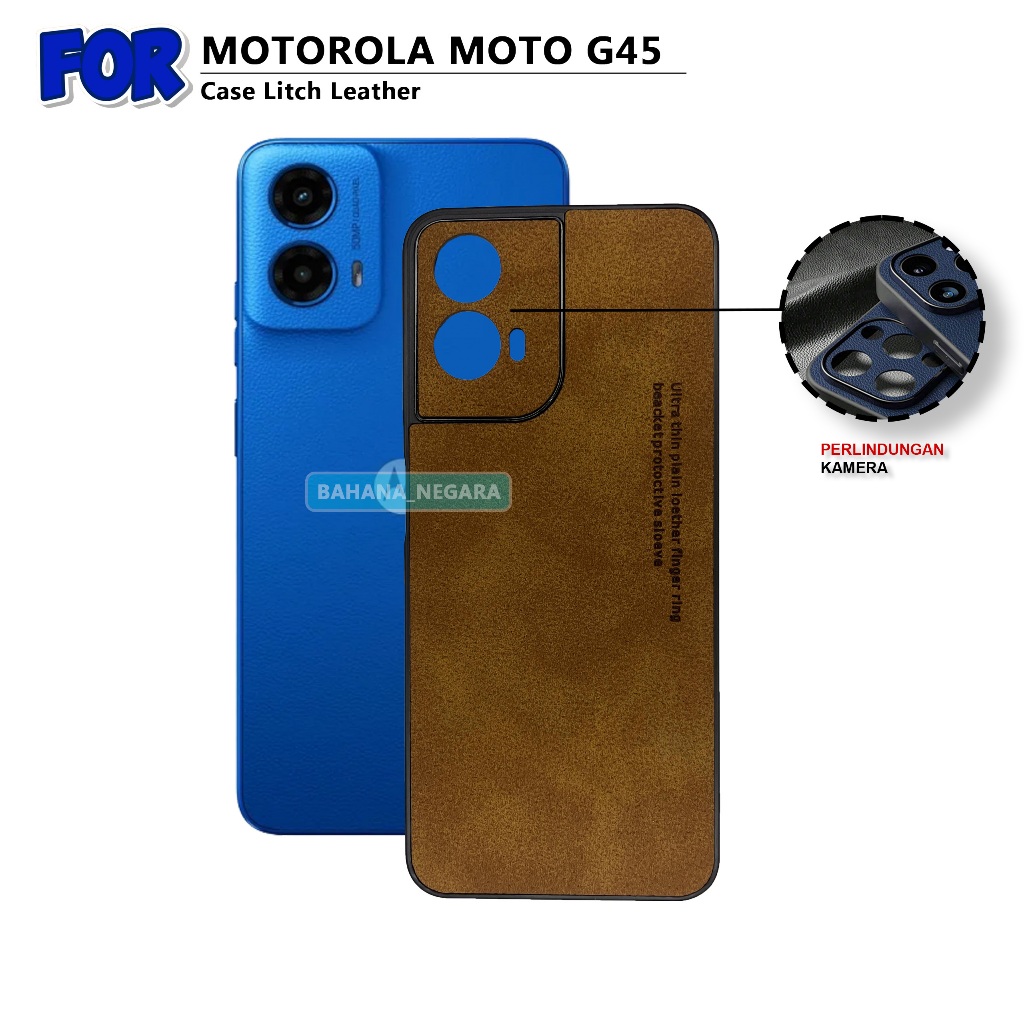 Motorola Moto G45 Moto G34 Softcase หรูหราปลอกหนังธรรมดา