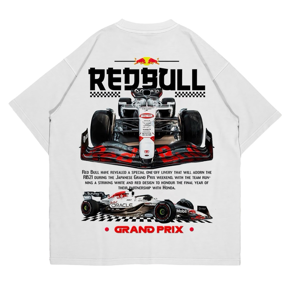เสื้อยืด F1 RACING TEAM REDBULL | เสื้อยืดรถแข่ง | หวี พรีเมี่ยม 24s | ผู้ชายและผู้หญิง