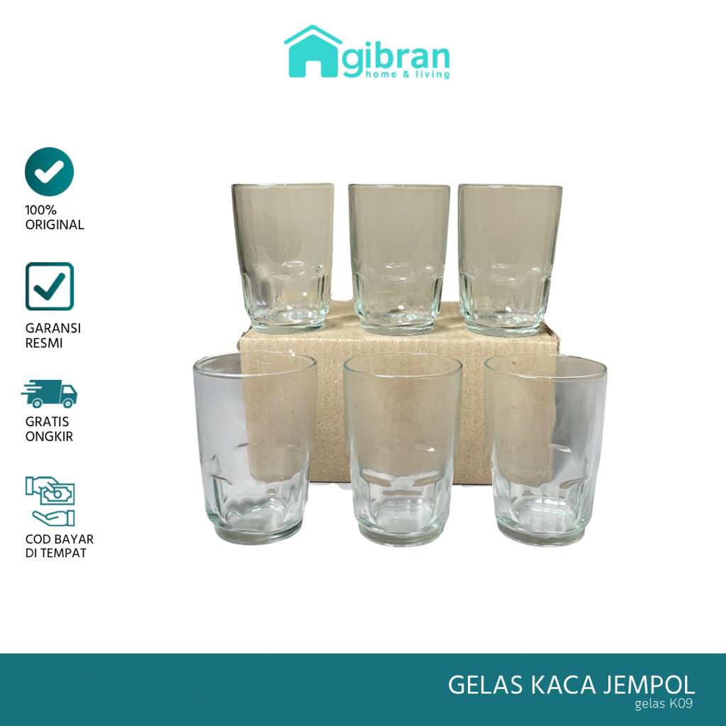K09 ถ้วยแก้วนิ้วหัวแม่มือ 6 ชิ้น