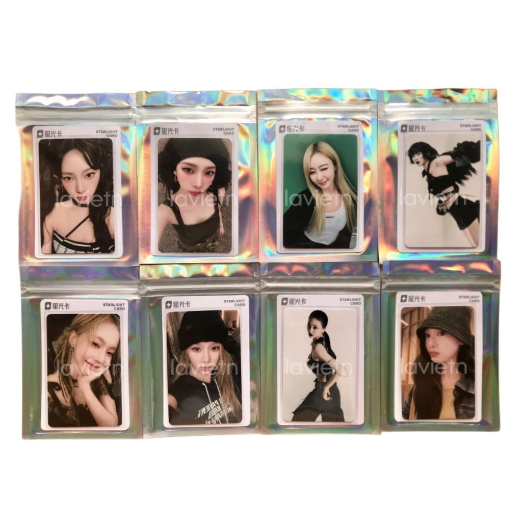 ชิ้นอย่างเป็นทางการ aespa whiplash qq เพลง starlight karina giselle ning photocard