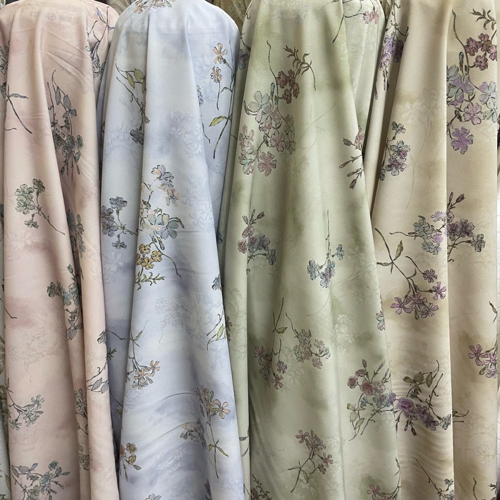 พรีเมี่ยม tayday flower motif zuhair ผ้า - ผ้า zuhair พิมพ์ลายระดับพรีเมียม - ผ้า abaya ra สุดนุ่ม