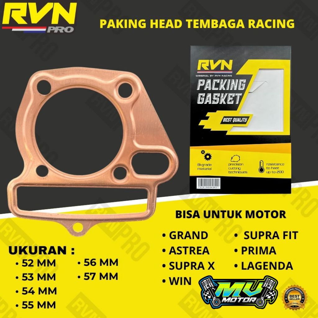 PERPAK GASKET PAKING HEAD PACKING BLOCK HEAD HED COPPER SUPRA X GRAND PRIMA WIN LEGEND SUPRA FIT NEW