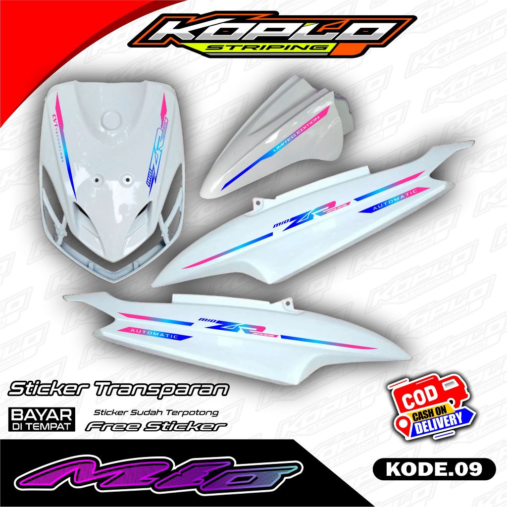 Mio Smile Transparent Sticker (Cool) Yamaha Mio Smile Variation Striping Sticker KPL.09