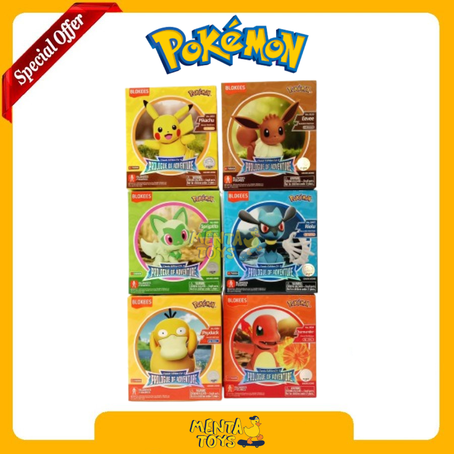 Blockees Pokemon Classic Edition S - Pikachu Eevee Sprigatito Riolu Psyduck Charmander - S01 Pokemon
