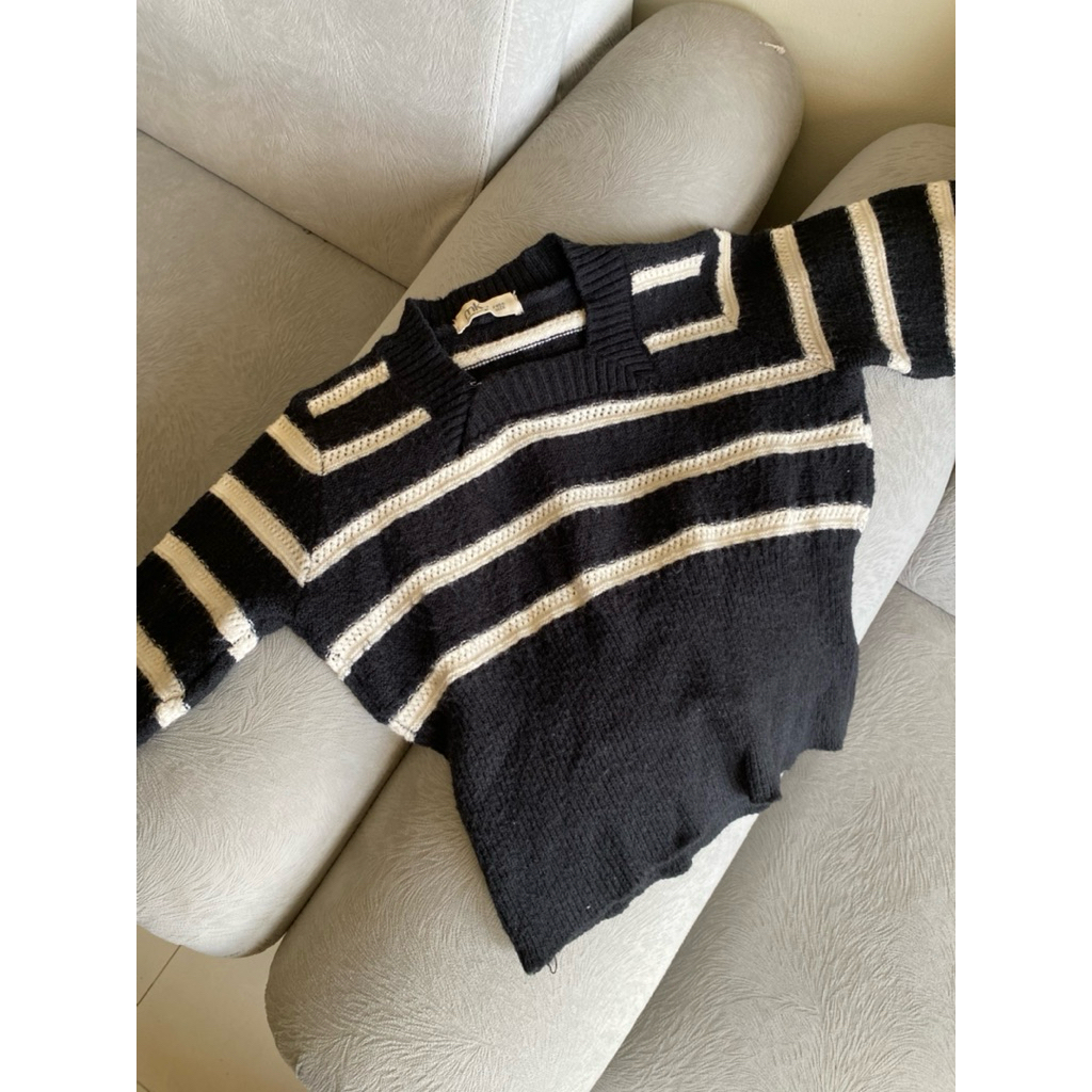 [PRELOVED] MKY CLOTHING Knit Strip - สีดํา