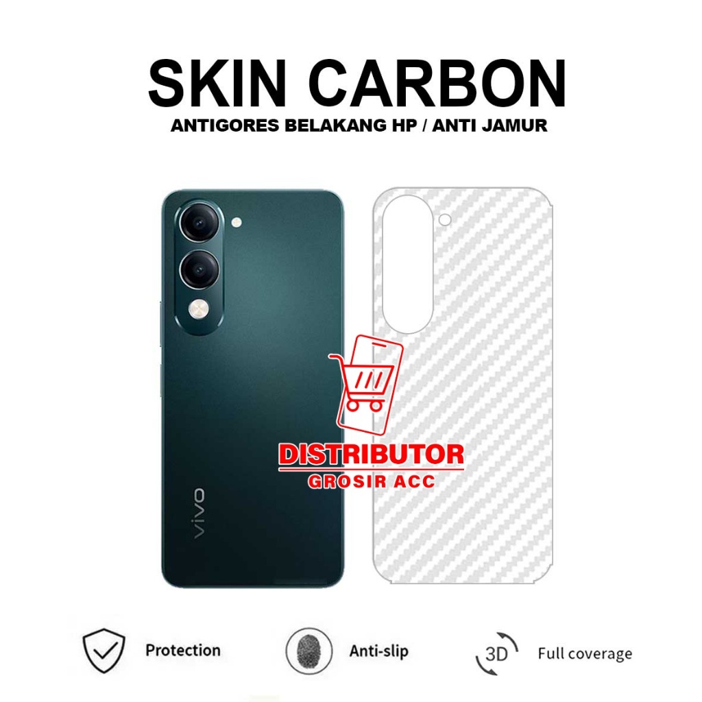VIVO Y19S GT VIVO Y04S VIVO Y04 SKIN CARBON TRANSPARENT ANTI-SCRATCH BACK VIVO Y19S GT VIVO Y04S VIV