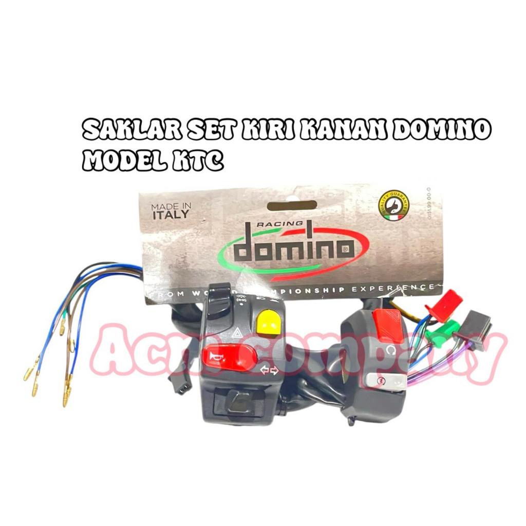 DOMINO SWITCH HOLDER SET ซ้ายขวา KTC รุ่นเหมาะสําหรับรถจักรยานยนต์ที่กําหนดเองทั้งหมด
