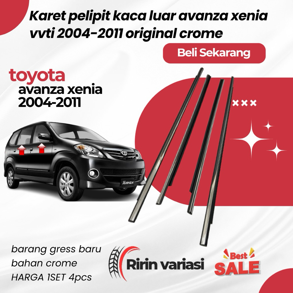 ยางตะเข็บกระจกด้านนอกโครเมียมเดิมสําหรับ avanza xia vvti 2004-2011