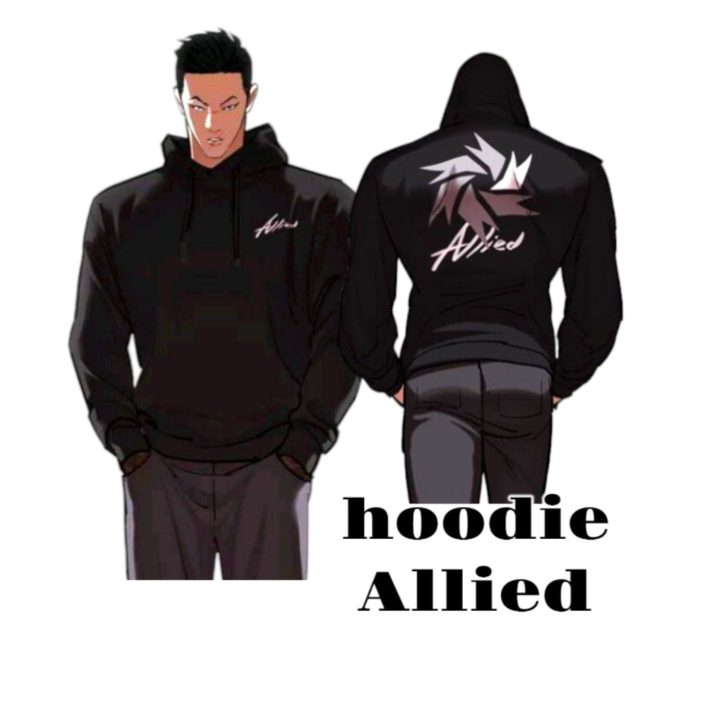 เสื้อกันหนาวมีฮู้ด lookism allied crew kim gimyung park hyung seok