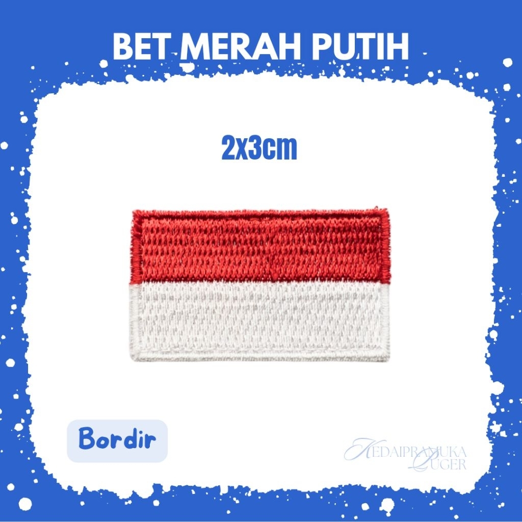 MERAH Bet Badge ธงสีแดงและสีขาว 3x5 ซม. นาที 5 ชิ้น