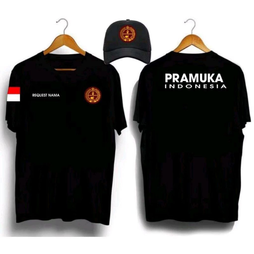 เสื้อยืด INDONESIAN SCOUT พร้อมหมวก BONUS และฟรี // เสื้อยืด INDONESIAN SCOUT UNIFORM พร้อมหมวก BONU